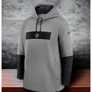 New Orleans Saints Nike Team Sideline Hoodie Pullover Mens 4XL Fast Shipping